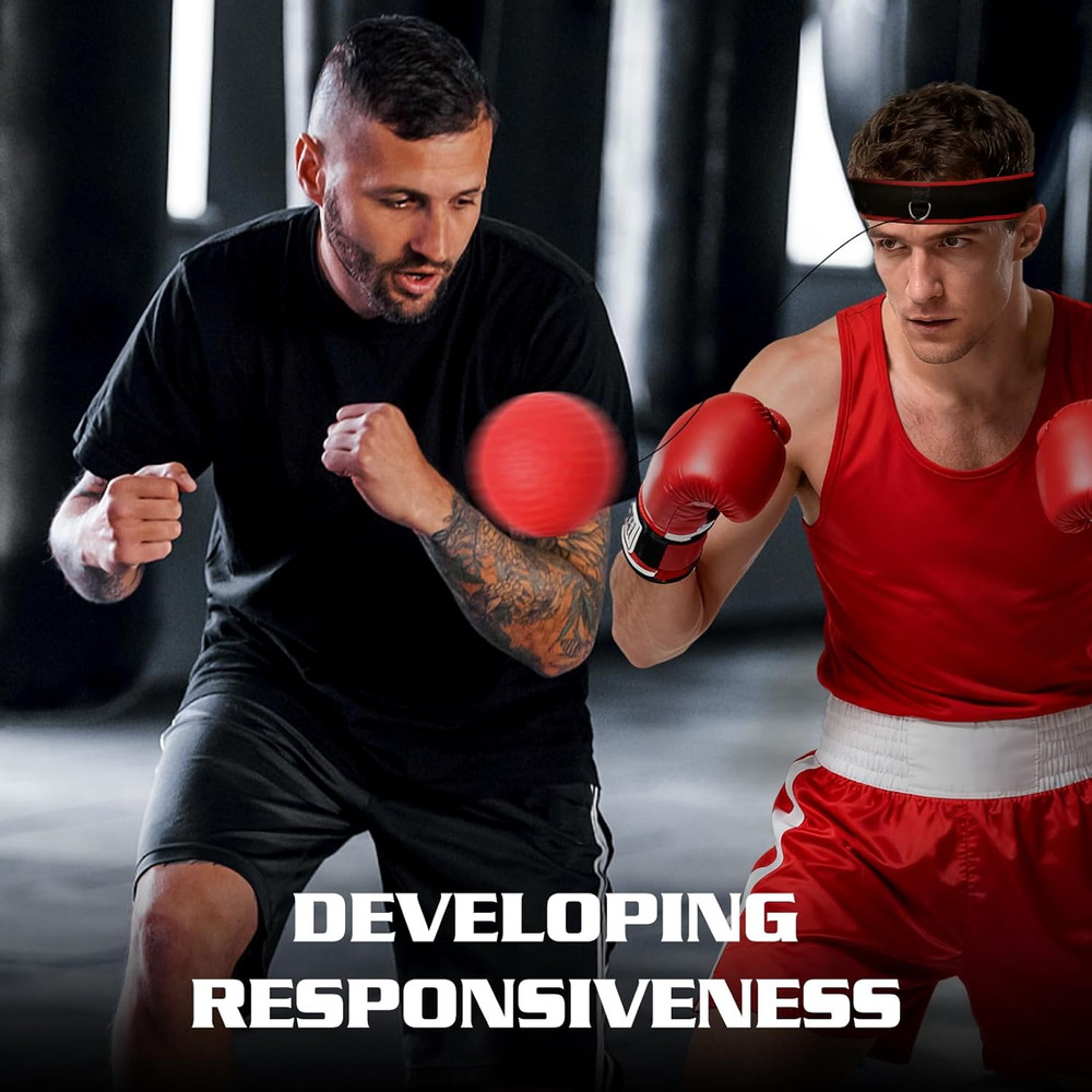® Boxing Reflex Ball Headband Set - Includes 4 Different Balls and 2 Adjustable