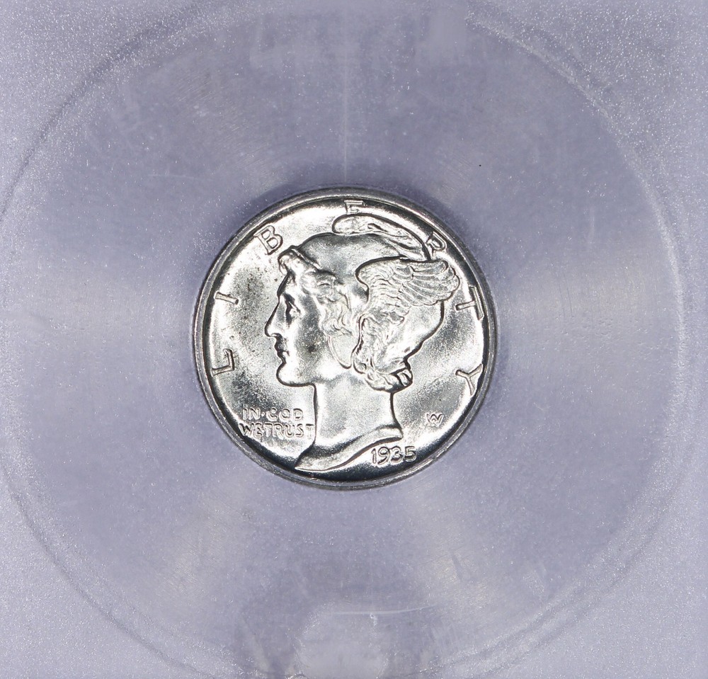 1935 Mercury Dime 10C ICG MS66