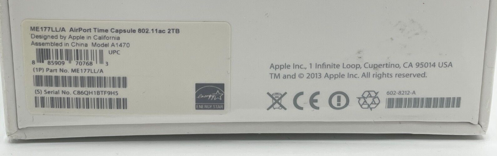 Apple AirPort Time Capsule 2TB External Hard Drive A1470 Factory Sealed