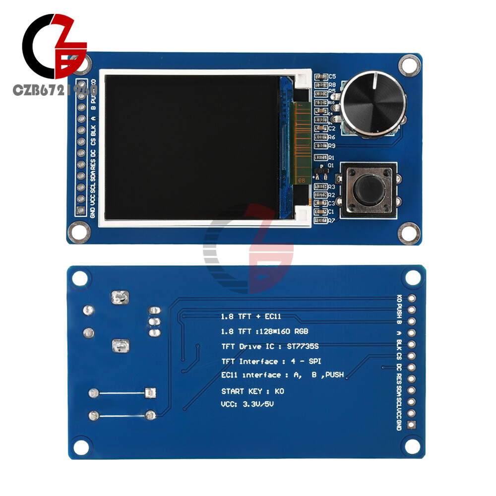 1.8/2.4inch LCD TFT Screen Display Module with EC11 Rotary Encoder SPI Interface