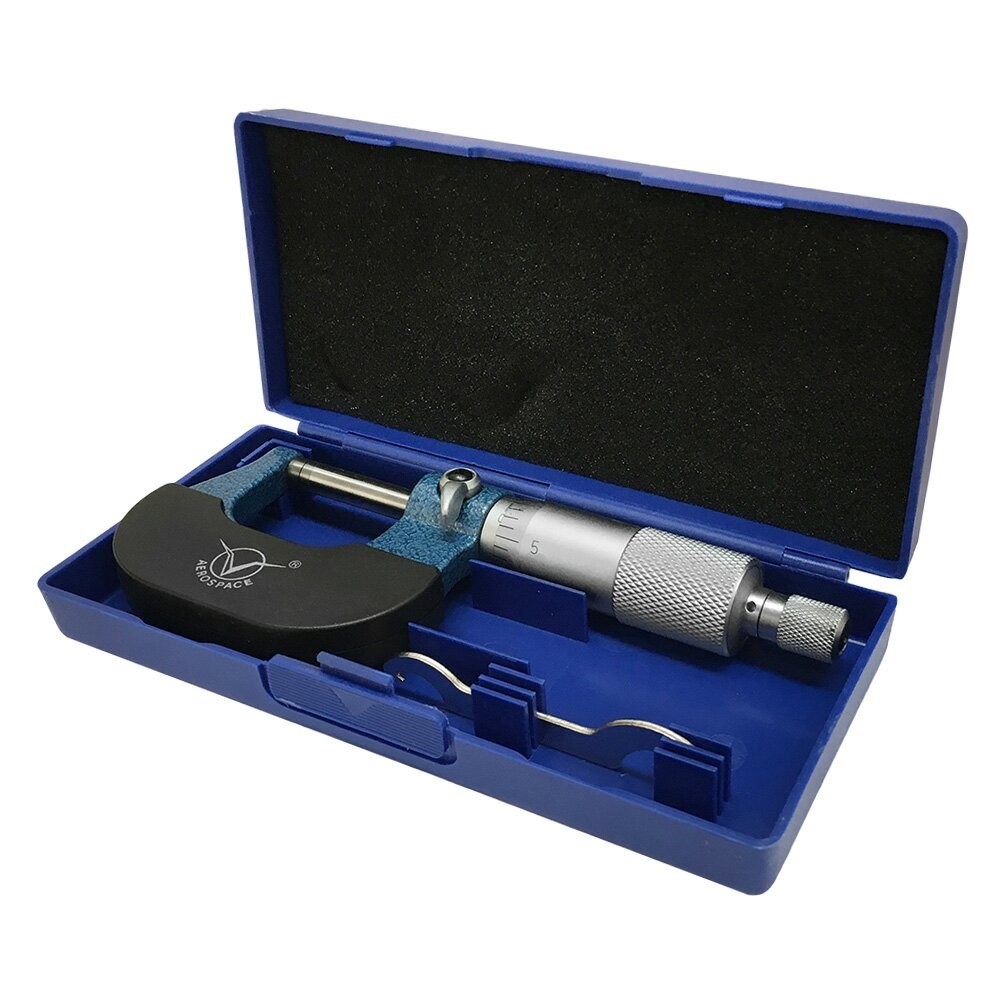 0-1"Solid Metal Frame Outside Micrometer Ratchet Stop .0001"Grad