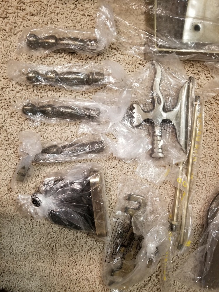 Lizh Metalwork 4 Pieces Knight Templar Fireplace Toolset