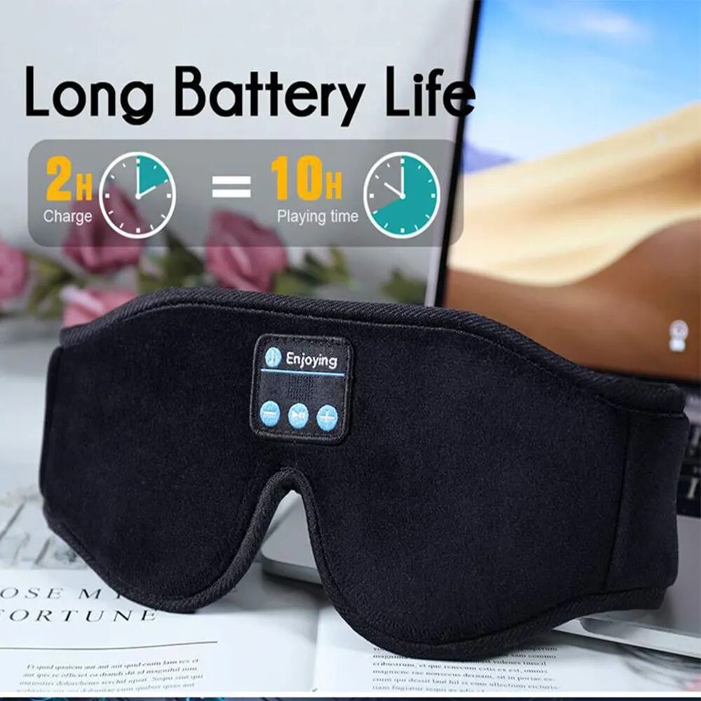 New Black Bluetooth Sleeping Mask