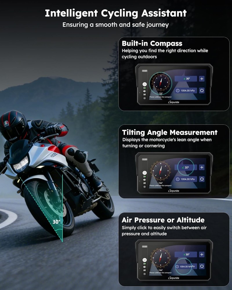 W602S PRO 6.25" Motorcycle CarPlay & Android Auto Display Wireless Connectivity
