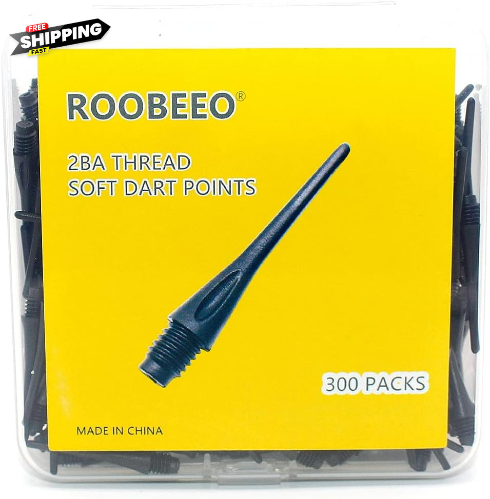 2BA Thread Plastic Tip Dart Points 300 Pack Soft Dart Tips Replacement Dart Acce