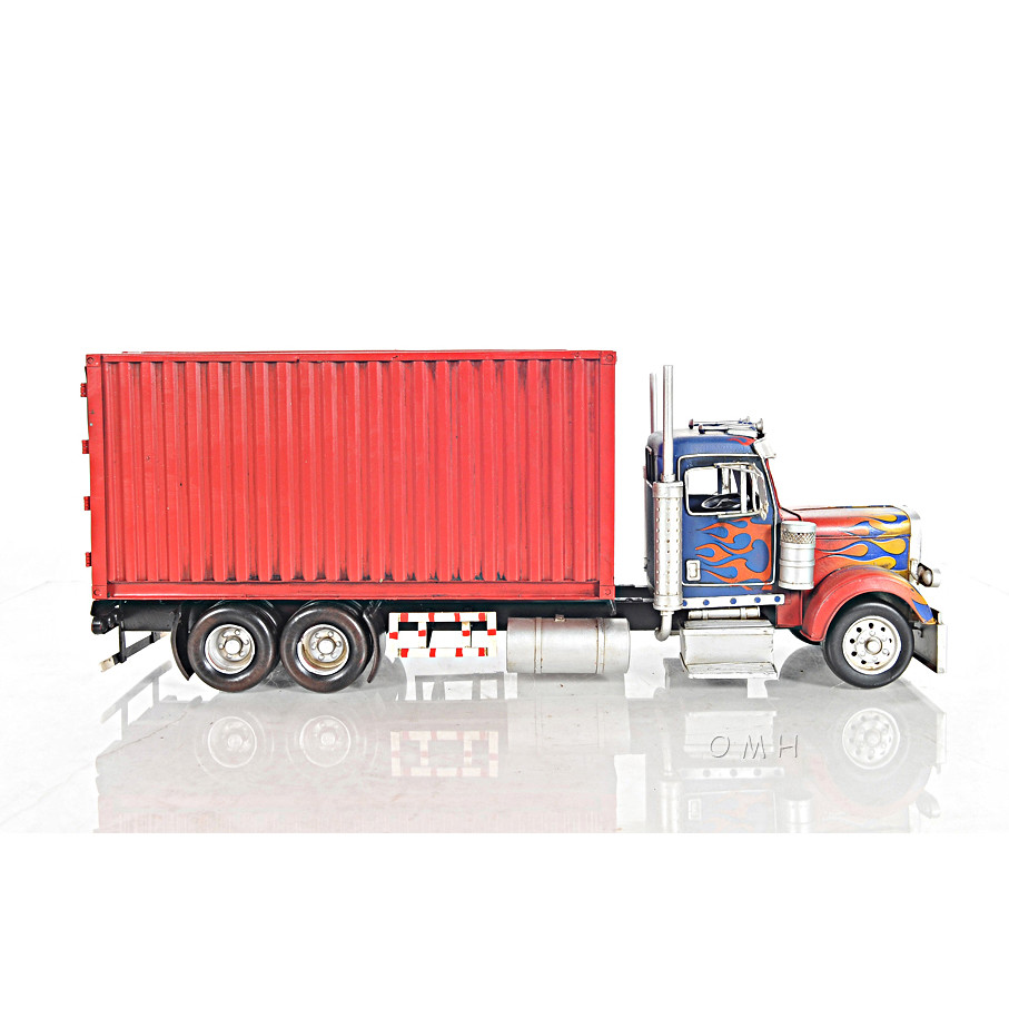 Rectangular Tissue Holder 10 Wheeler Box Container Truck 19.5" Scale Metal Model