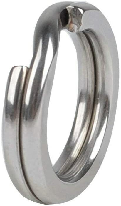 30 Pcs Stainless Steel Split Ring Super Strong Hyper Flat Wire Hook Connector