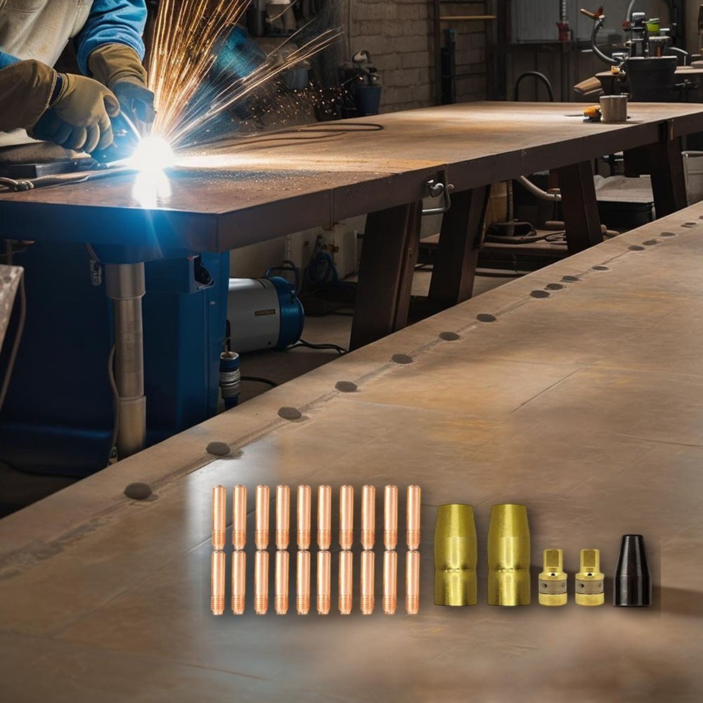 Contact Tip Set Diffuser Kit 25PCS Set Copper Contact Tips Easy Maintenance