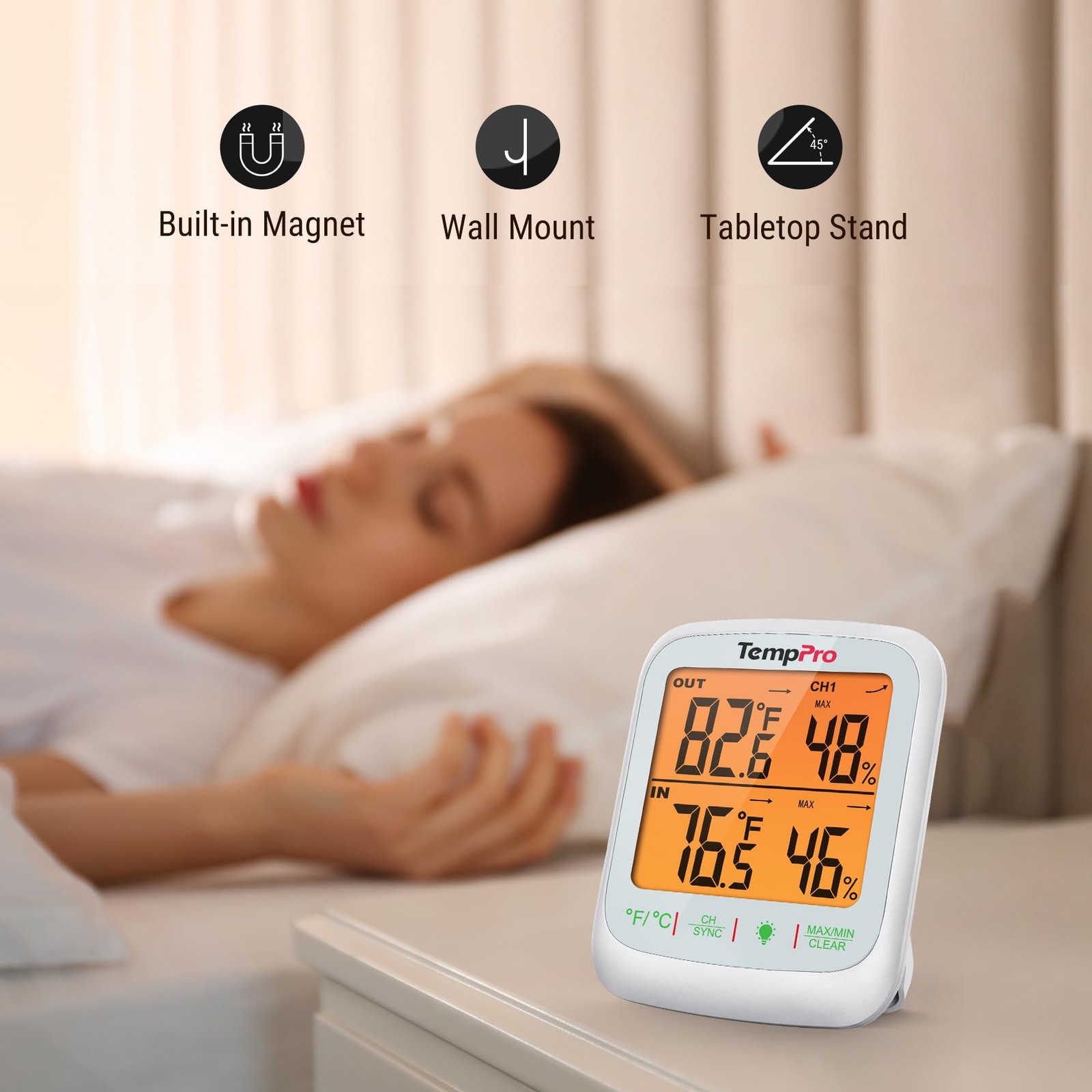 Best ThermoPro TP260B Indoor Outdoor Thermometer Wireless 1000ft/300m Range Pro