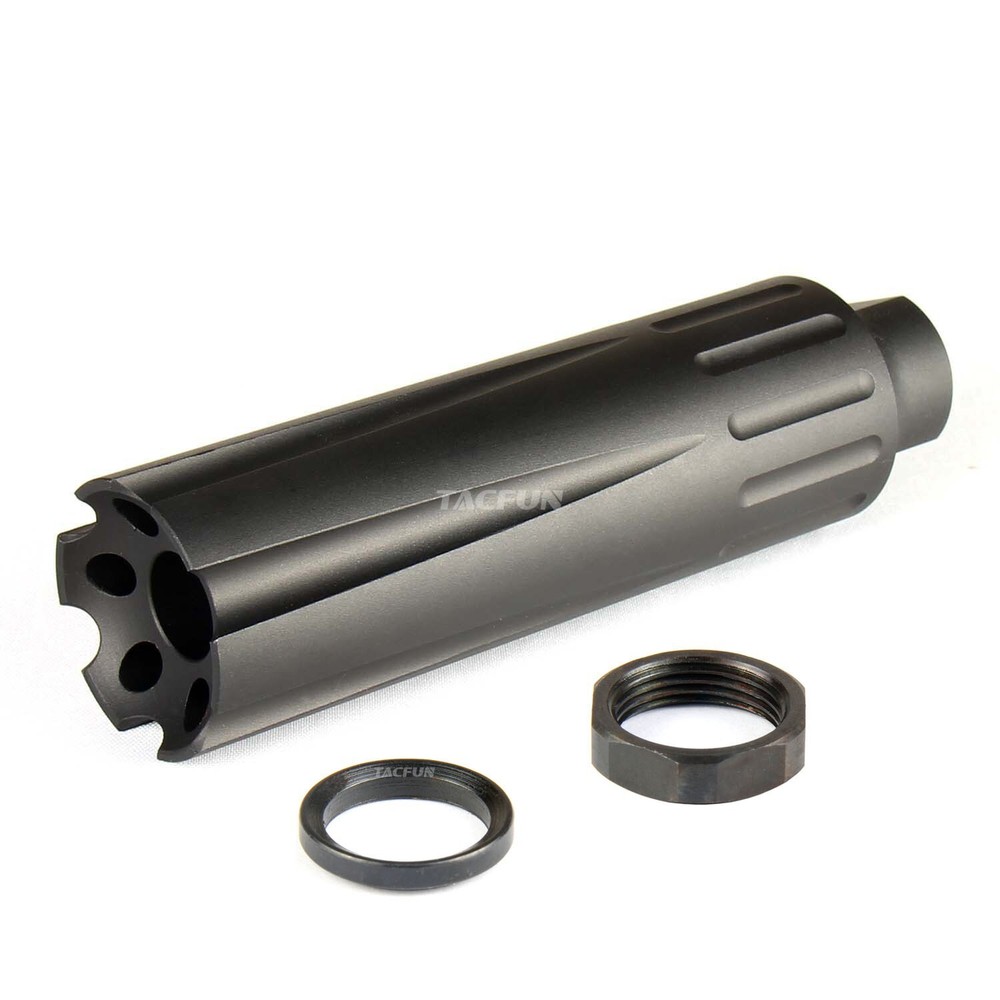 4.5" Extra Long Linear Compensator Muzzle Brake 1/2x28 TPI for 9MM .38/357