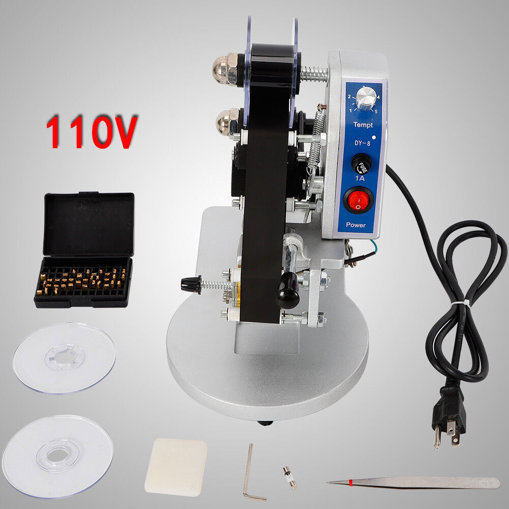 Manual Hot Stamp Printer Ribbon Coding Hot Foil Stamping Date Code Machine DY-8