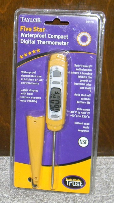 Taylor - Five Star Waterproof Compact Digital Thermometer - 9847N