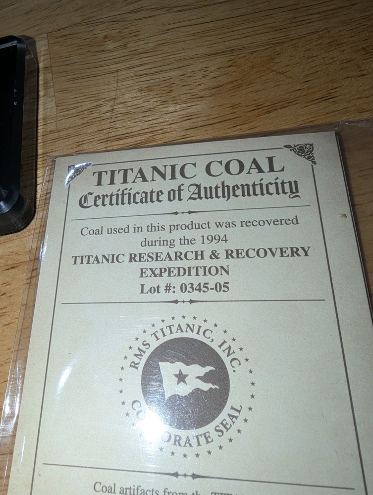 Titanic Coal In Case