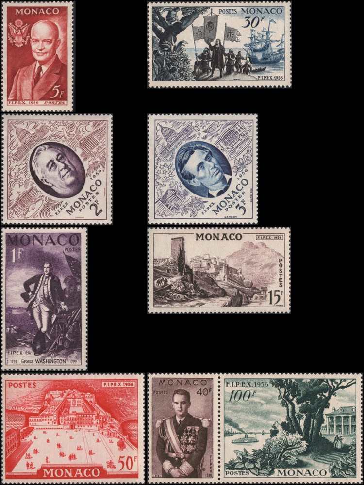 Monaco #354-362 MH VF