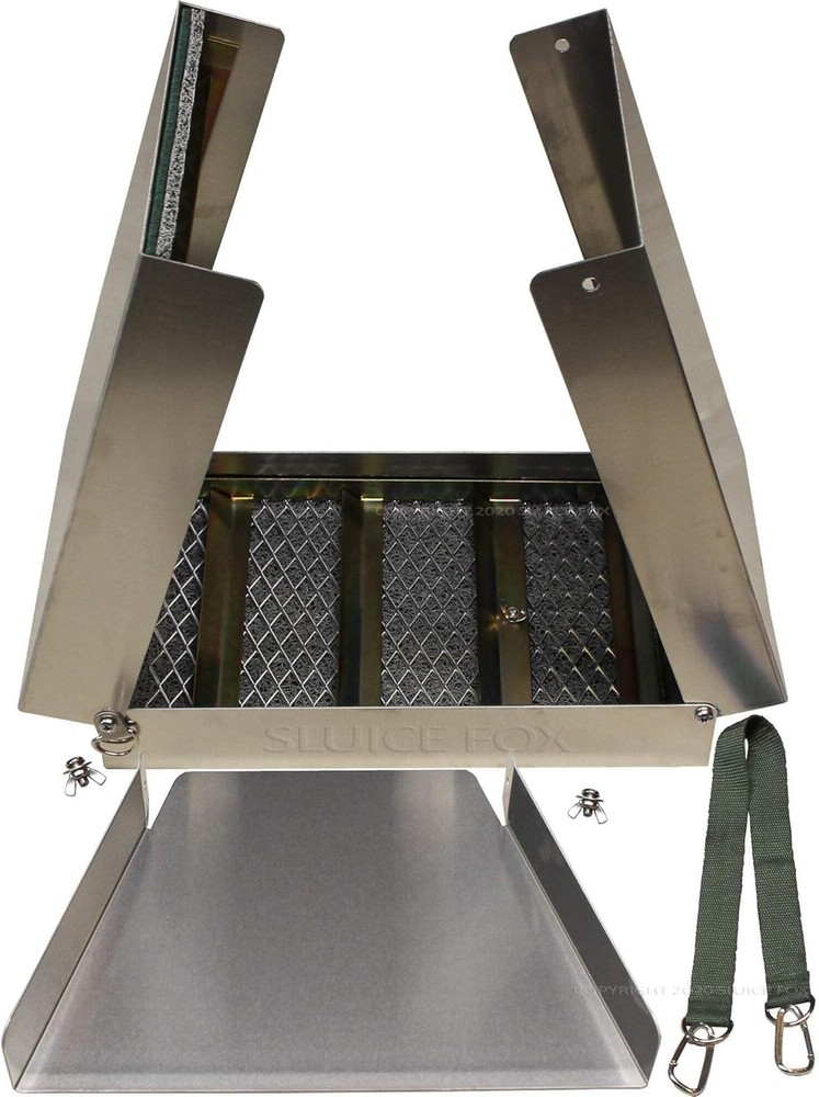 Gold Mining Essentials: 23-Piece Kit with Folding Sluice Box & All Tools Needed
