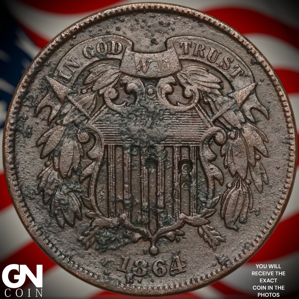 1864 2 Cent Piece B1165