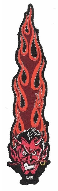 NWOT LETHAL THREAT FLAME DEVIL PATCH 1.75x7" ST31062