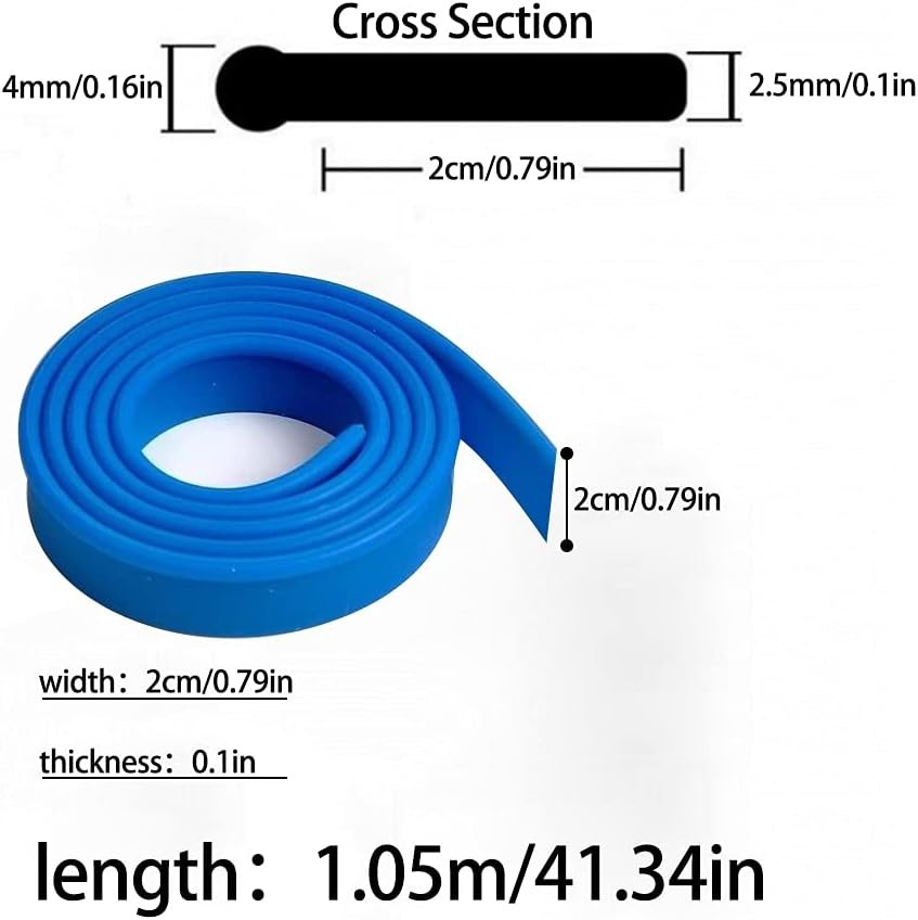 41"" Cut-to-Size Window Squeegee Refills Replacement Rubber Black