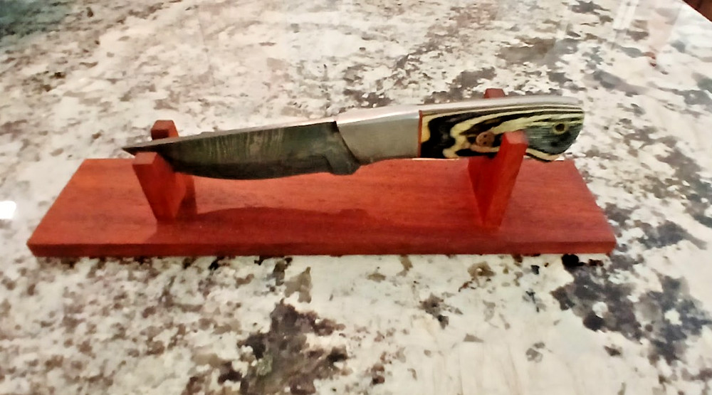 Knife Display Stand Made From Padauk