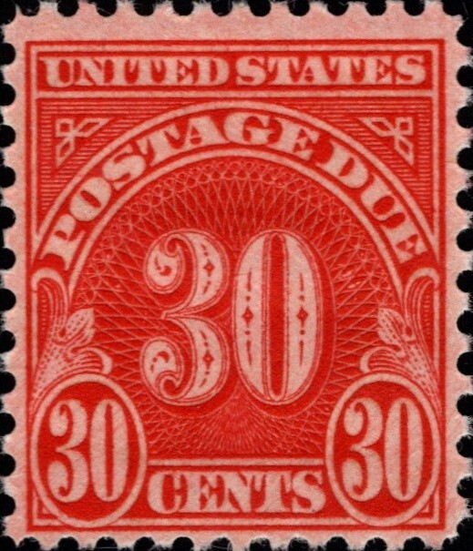 Us Scott #J85  30-Cent Postage Due Stamp MNH