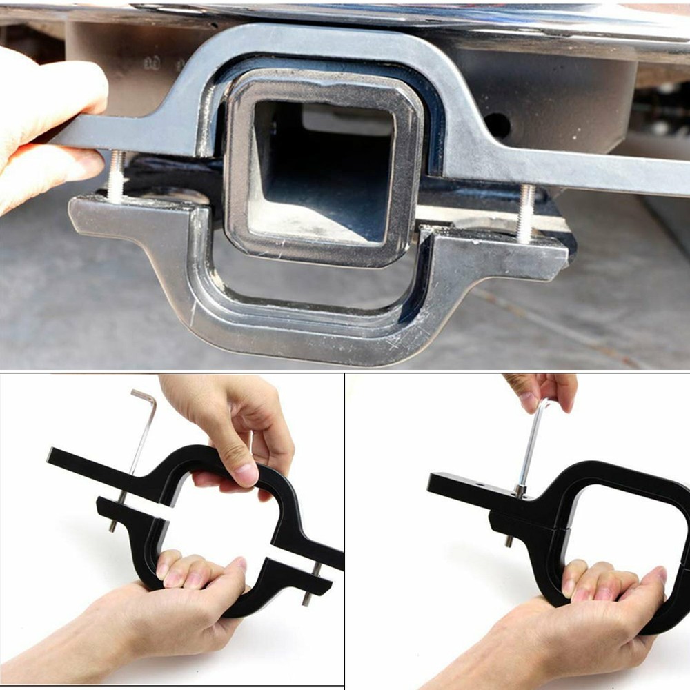 Trailer Tow Hitch Mount Bracket + 4'' LED Combo Beam Offroad Work Reverse Lights