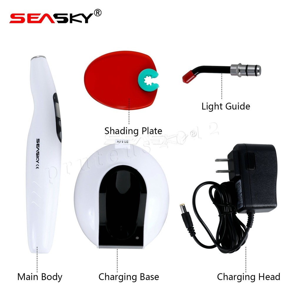 Dental Wireless Curing Light Lamp LED-B 5 Second Curing 1500mW/cm²