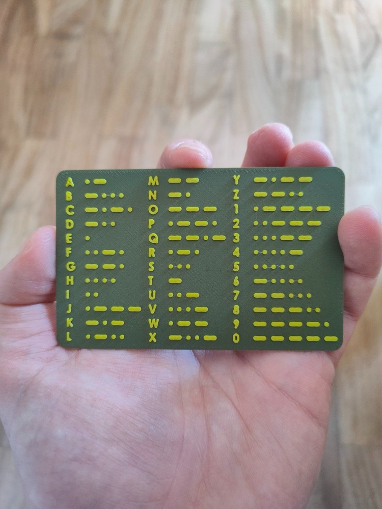 Wallet Card Morse Code Card