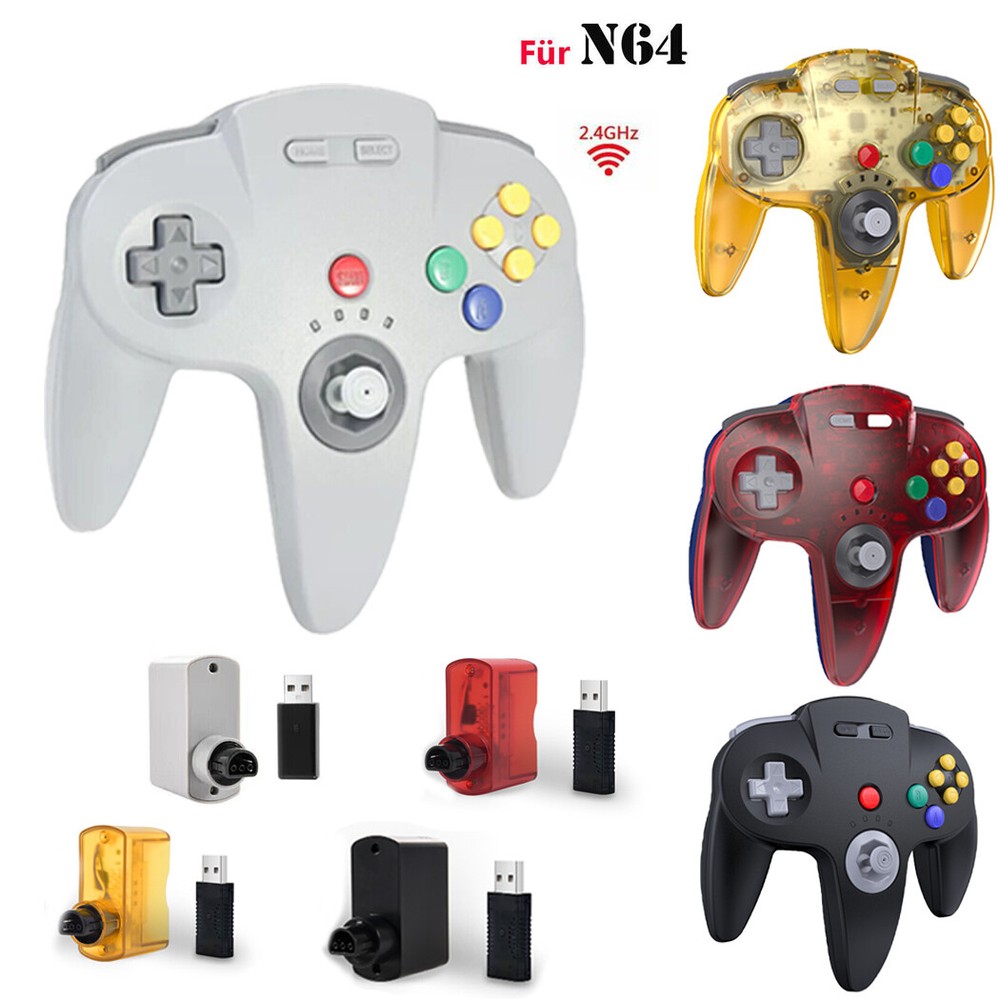 Wireless N64 Controller For N64 Nintendo Switch PC NSO Mac Windows w/Rumble Pak