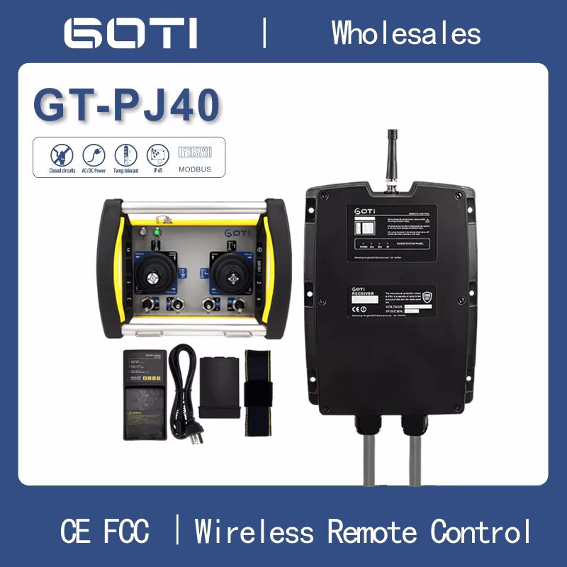 Industrial Crane Chargeable Remote Wireless Controller 2 PCS five step Joysticks