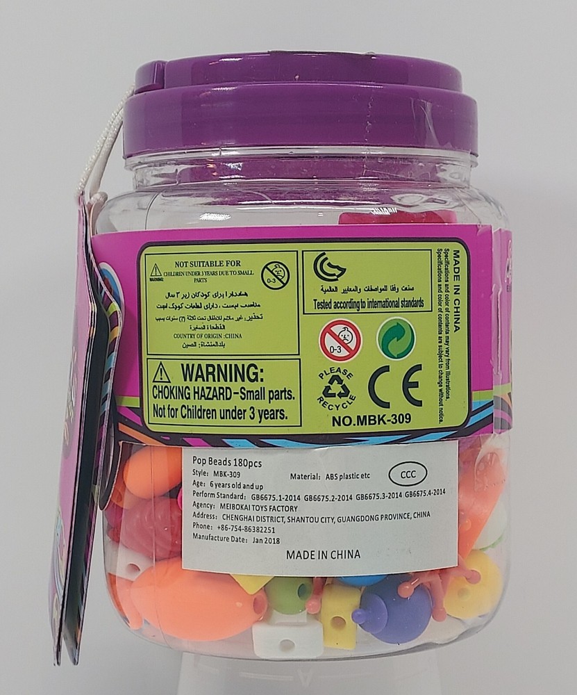 Girl's Creator Pop Beads 180pc