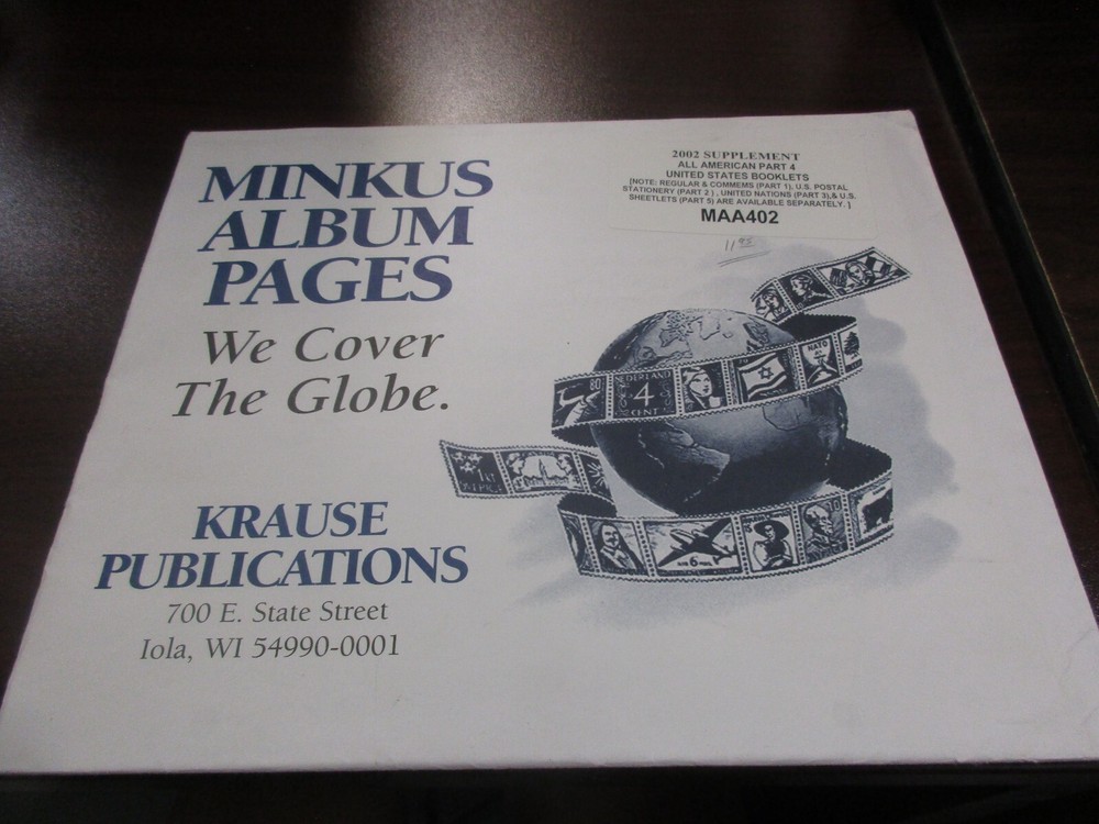 "MINKUS"  ALBUM PAGES  ALL AMERICAN PART #4 #MAA402  2002   W/FREE SHIPPING!!!
