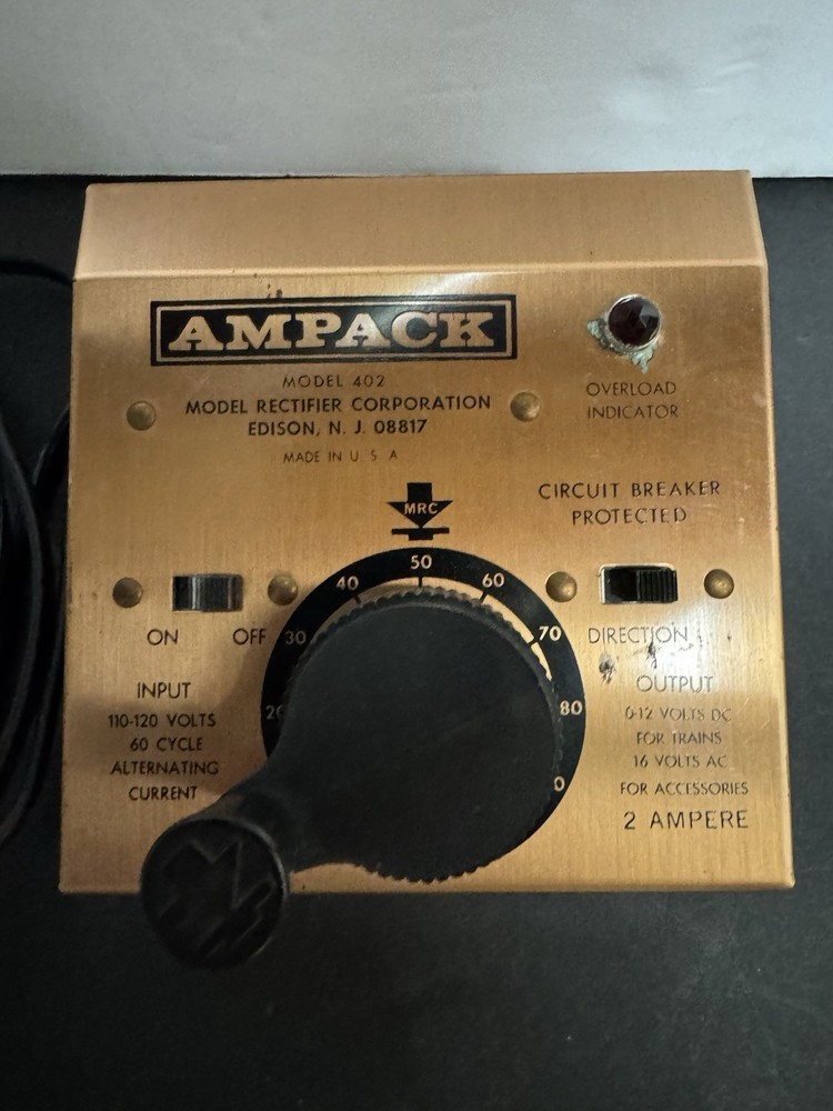 MRC Model 402 Ampack DC Hobby Transformer Train Controller Untested***