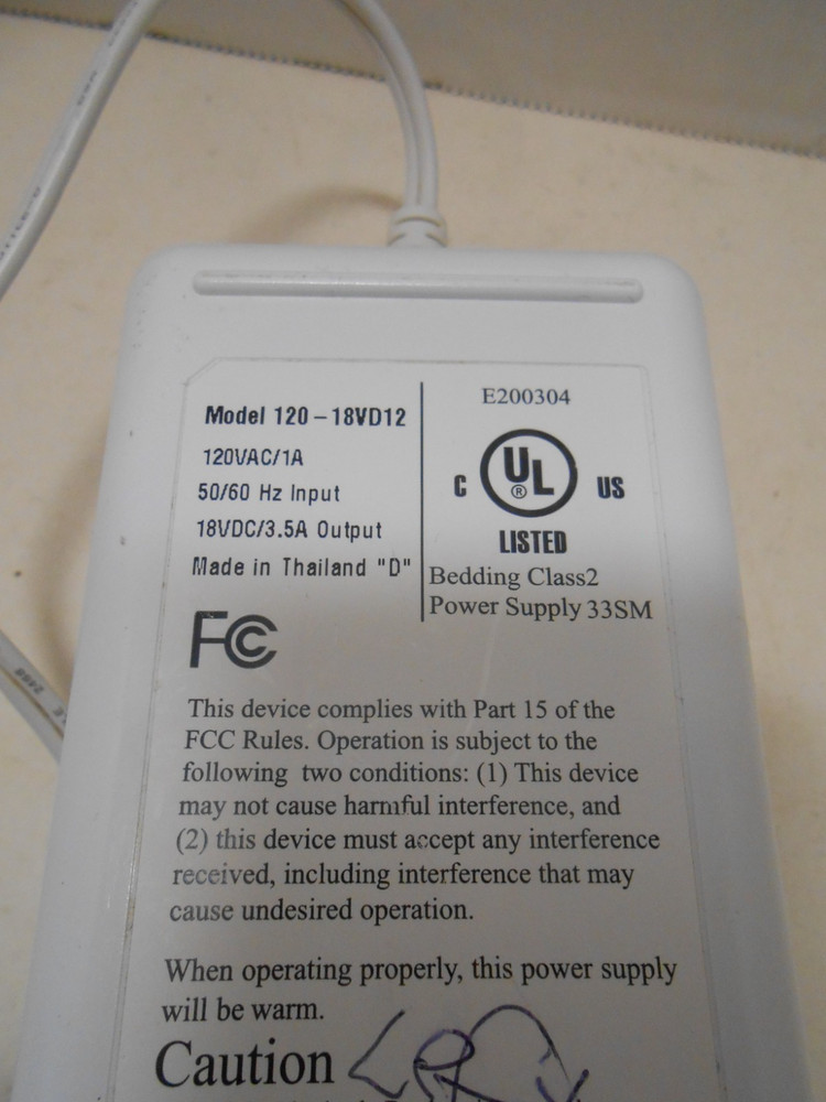 Safe and Warm Technology Electric Blanket Controller Model C-D12 120-18VD12