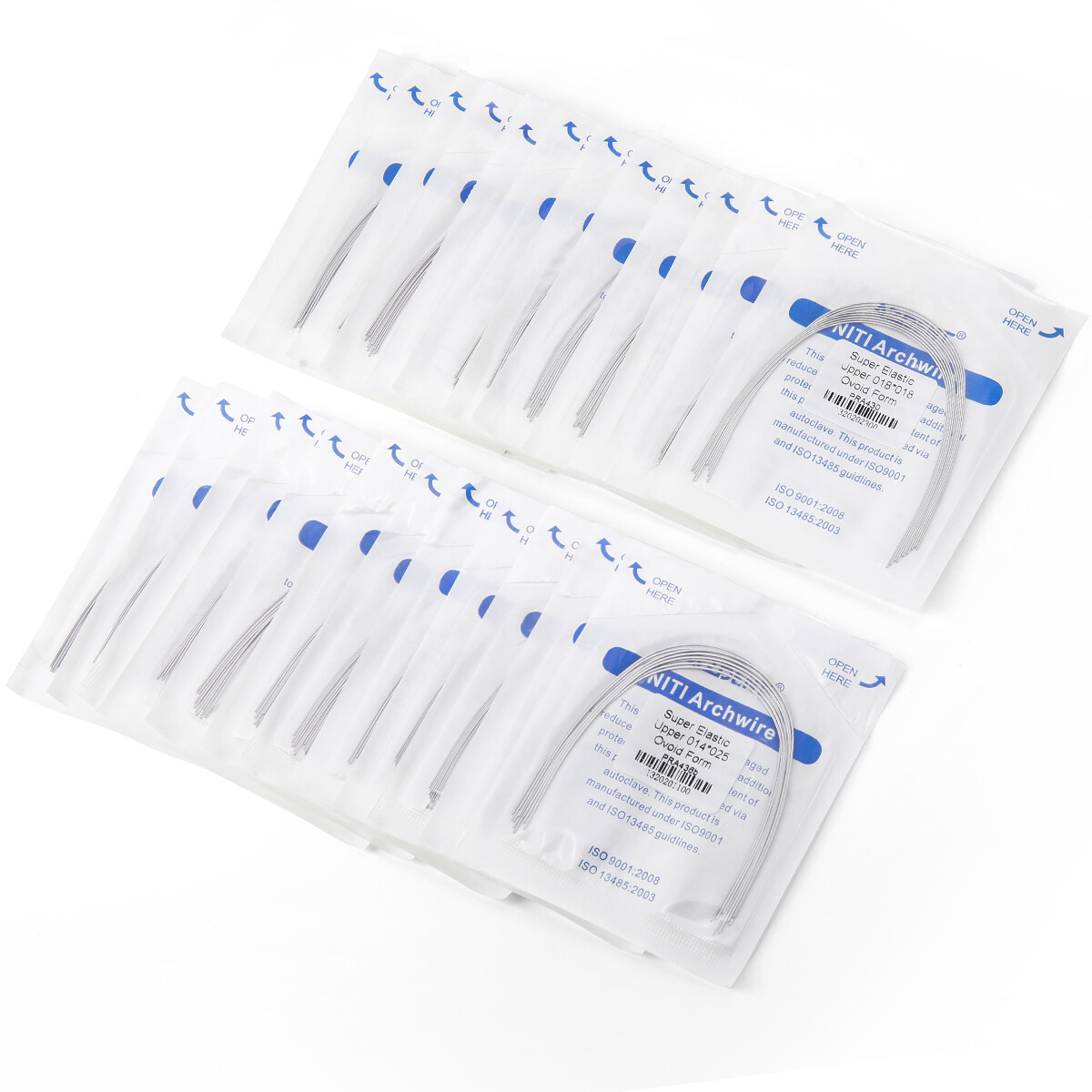 ortodoncia dental súper elástica niti arco cables Forma ovoide rectangular