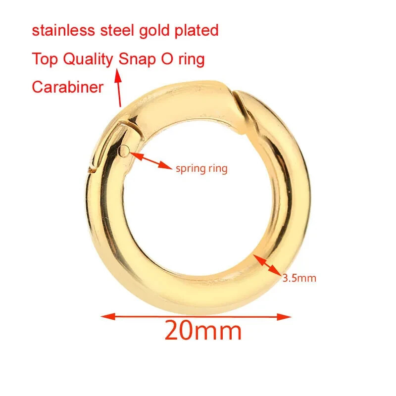 10pcs Silver /Gold Stainless Steel Spring Loaded Gate Locking Hook