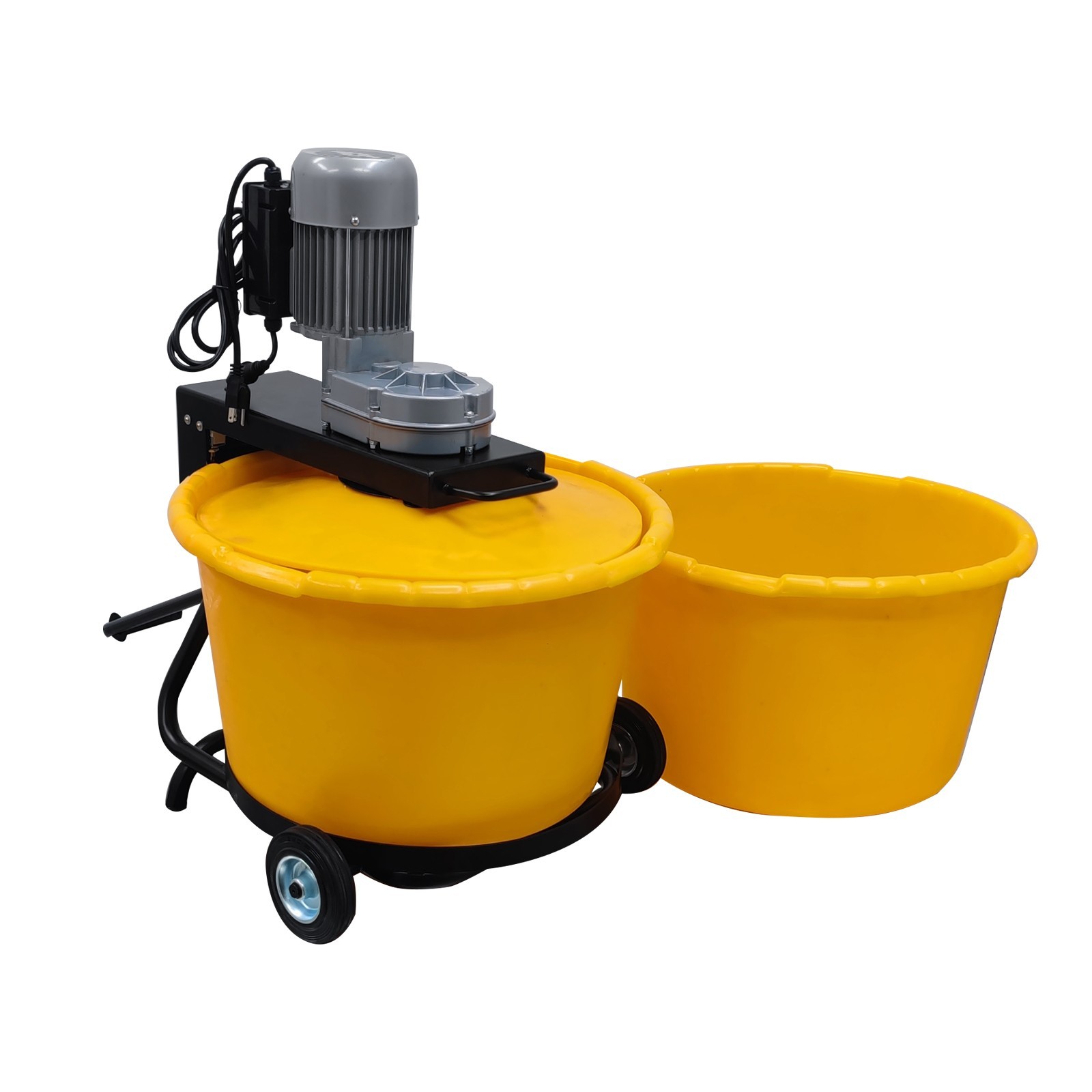 2.3 cu.ft Electric Bucket Mixer Mortar Epoxy Plaster Mixing Machine w/Wheel 375W