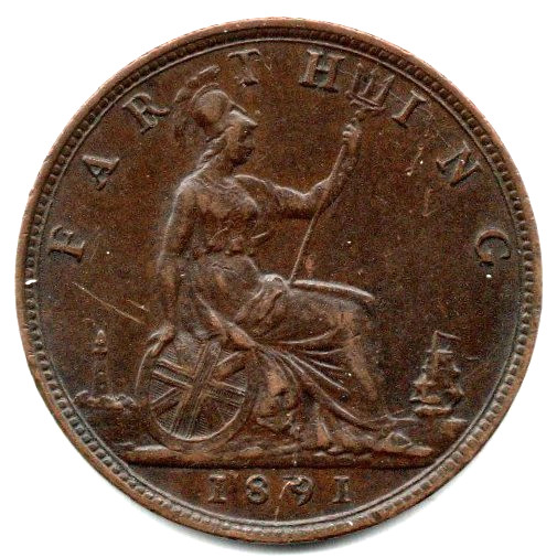 Great Britain Farthing 1891 XF