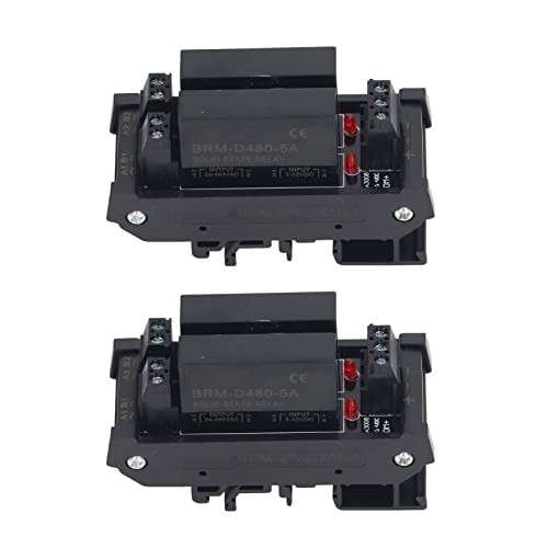 Solid State Relay Module, 3-32VDC Input DIN Rail Mount Resin Seal Plug and