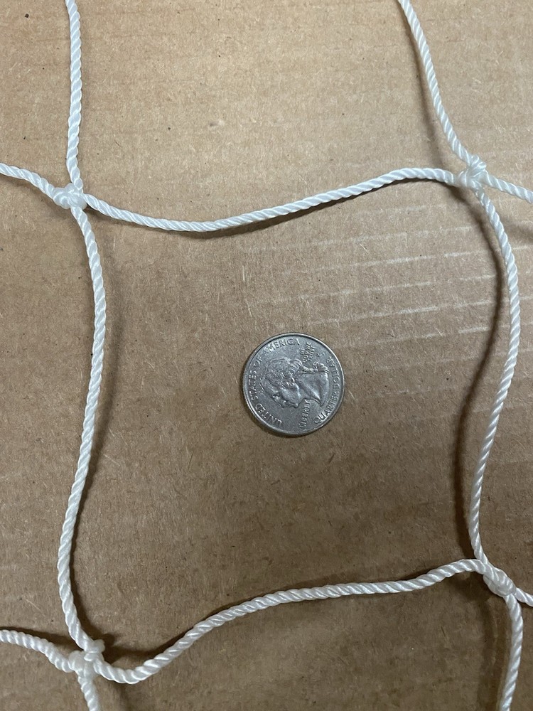 2- Nets- 12' x 2'  WHITE SQUARE MESH NYLON  NETTING  4"  #36