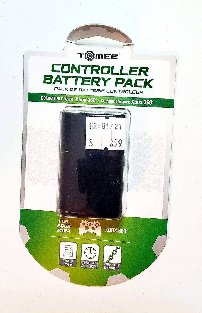 Controller Battery Pack for Xbox 360 - Black by Tomee Rechargeable