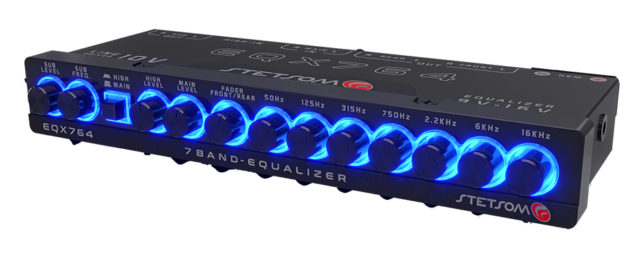 Stetsom EQX764 7-equalization bands, 4 input channels and 6 output channels