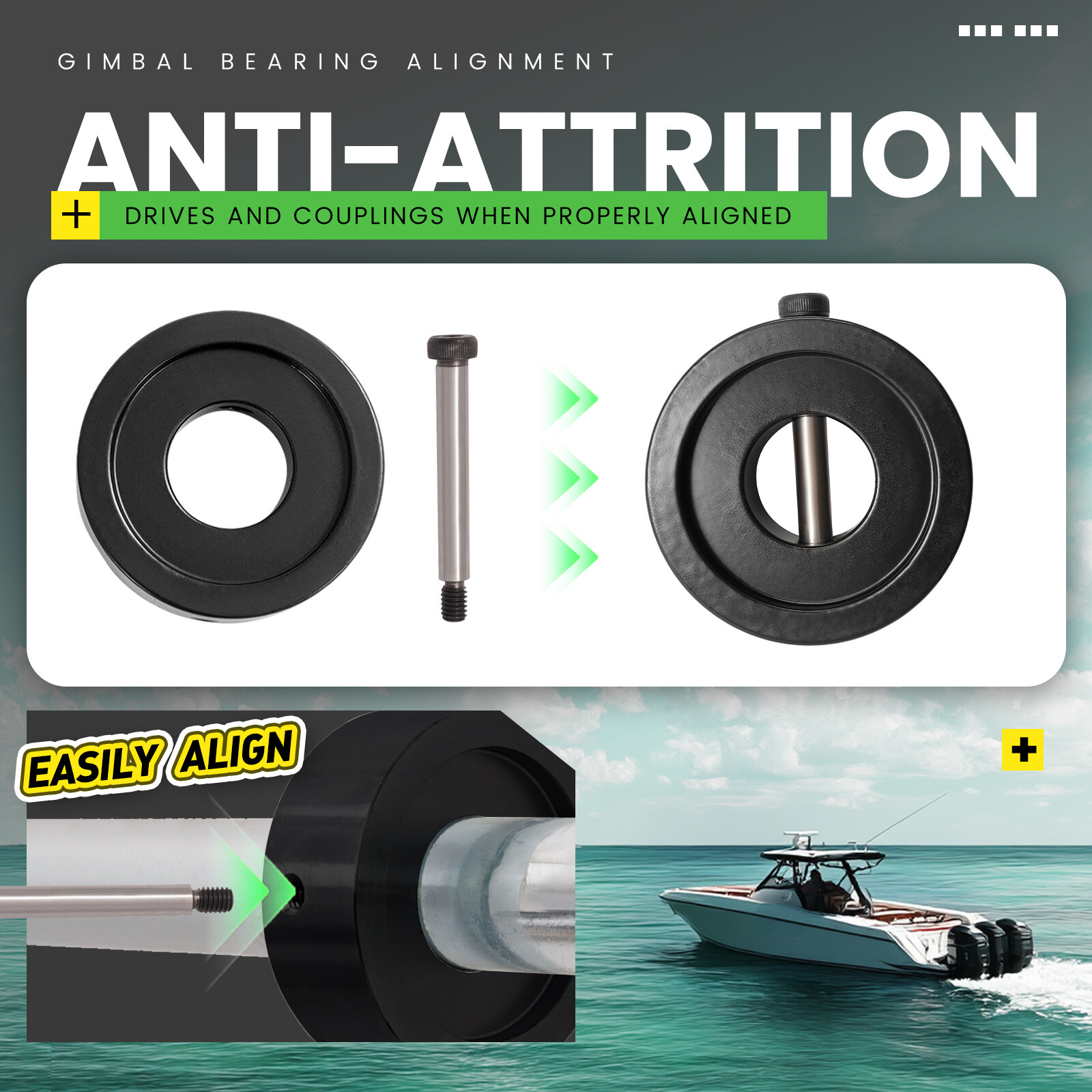 Bearing Puller Installer + Alignment Tool For Mercruiser Alpha Bravo MR OMC