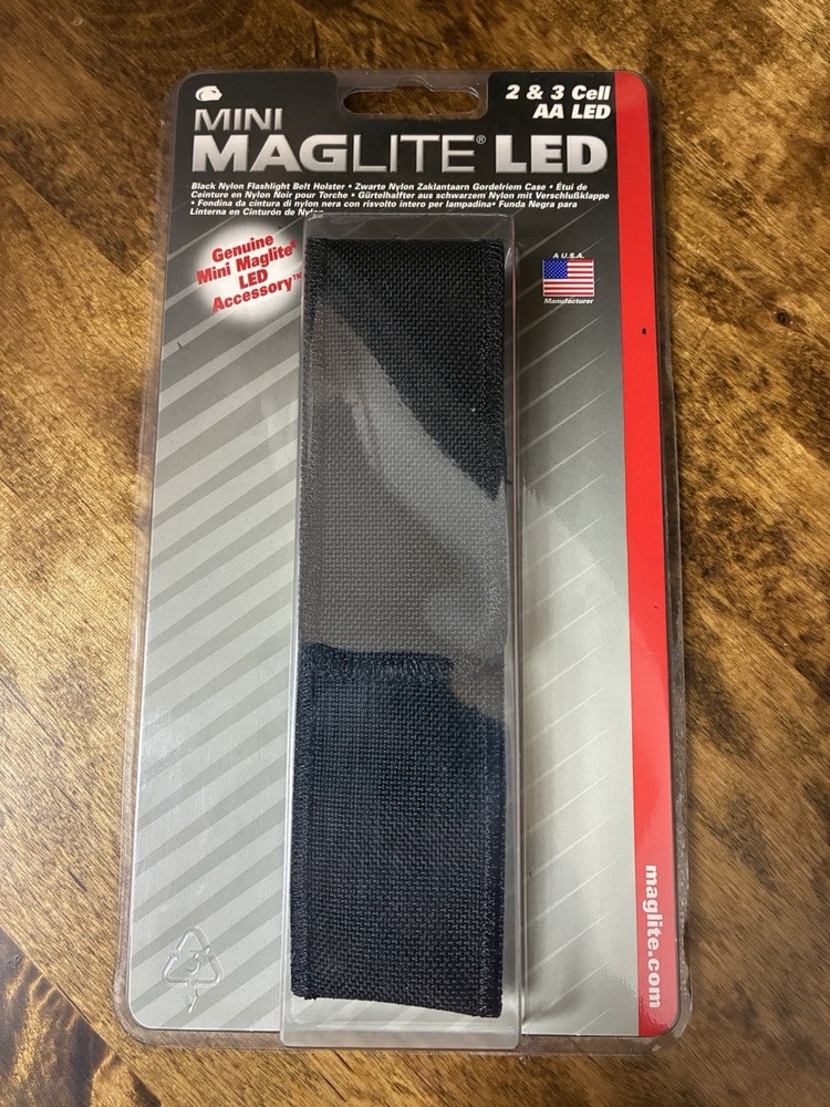 Mini Maglite Black Nylon Flashlight Holder 2-3 Cell AA LED