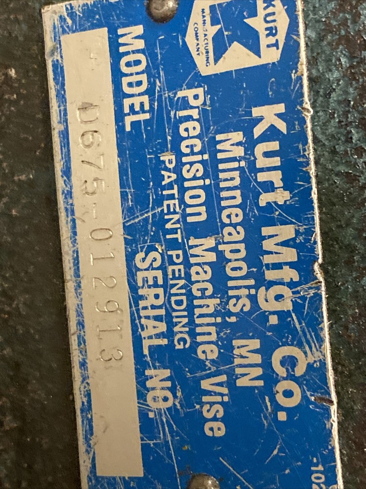 Kurt D675 Precision Machine Vise, 6” jaws, (dd6