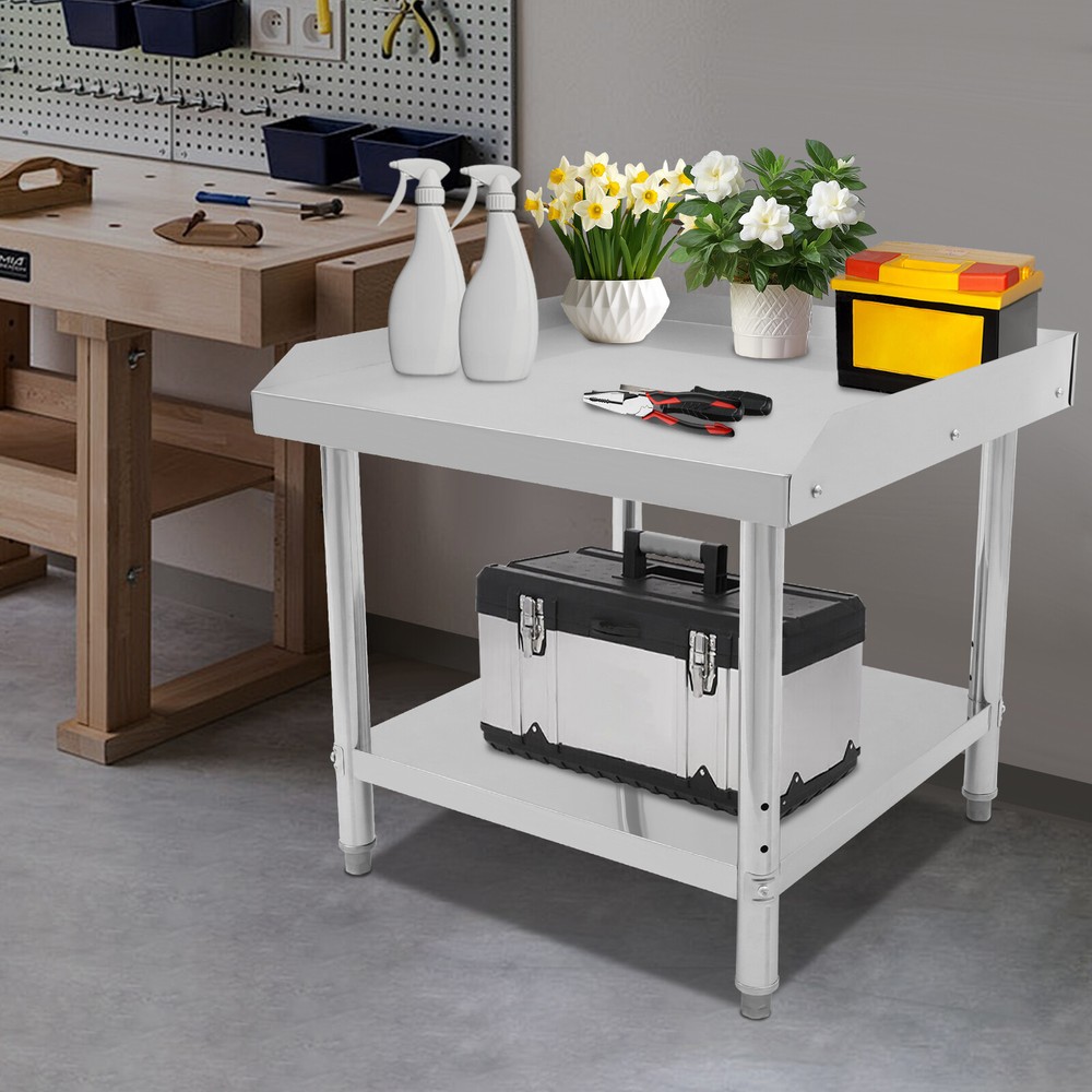 Stainless Steel Kitchen Restaurant Adjustable Work Prep Table US!