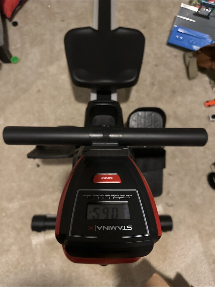 Stamina X 8-Level Magnetic Rowing Machine - Red (LIGHTLY USED)