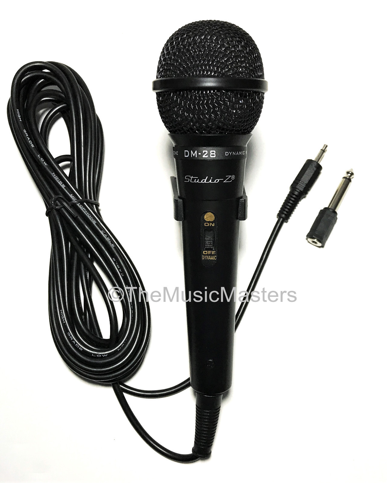DJ Karaoke PA Computer Podcast Mic MICROPHONE w/Table Stand & 1/4" Plug Adapter