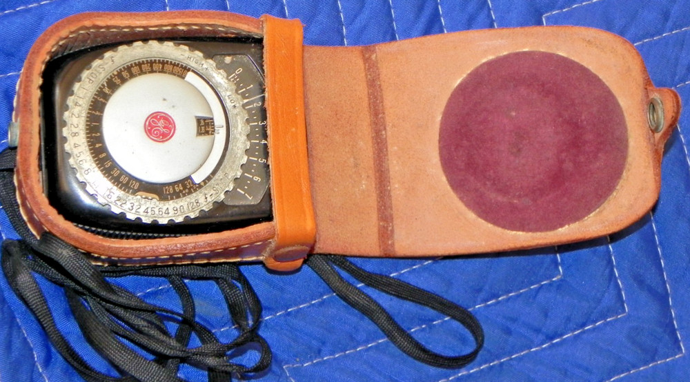 GE handheld light exposure f/stop meter analogue