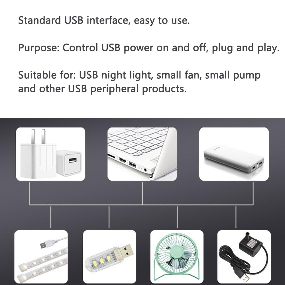 DC 5V USB Wireless Remote Control Switch Driver Power ON Off for Light, Strip...