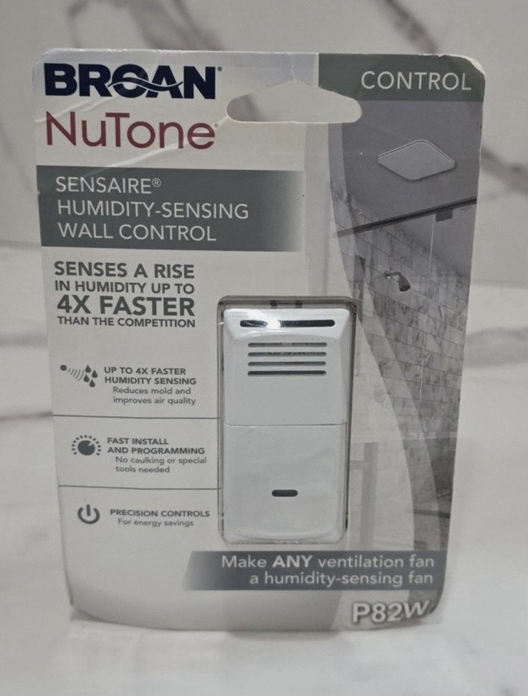 Broan P82W Humidity Sensing Control Switch, White